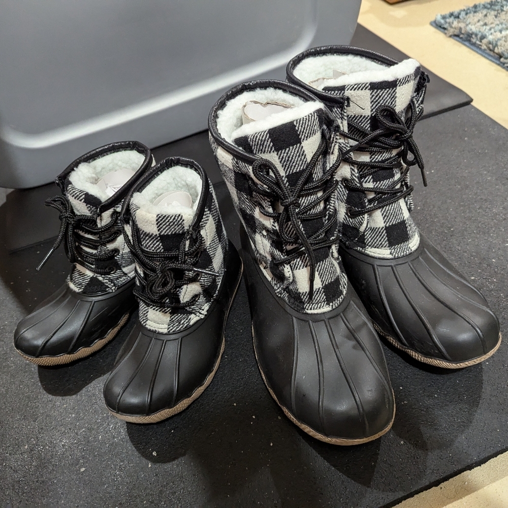 Mommy and Me Patterned Winter Boots